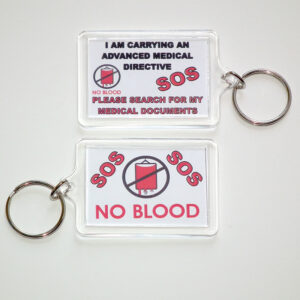 Brelok do kluczy "ŻADNEJ KRWI"