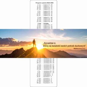 Zakładka z programem czytania Biblii x 10 szt.